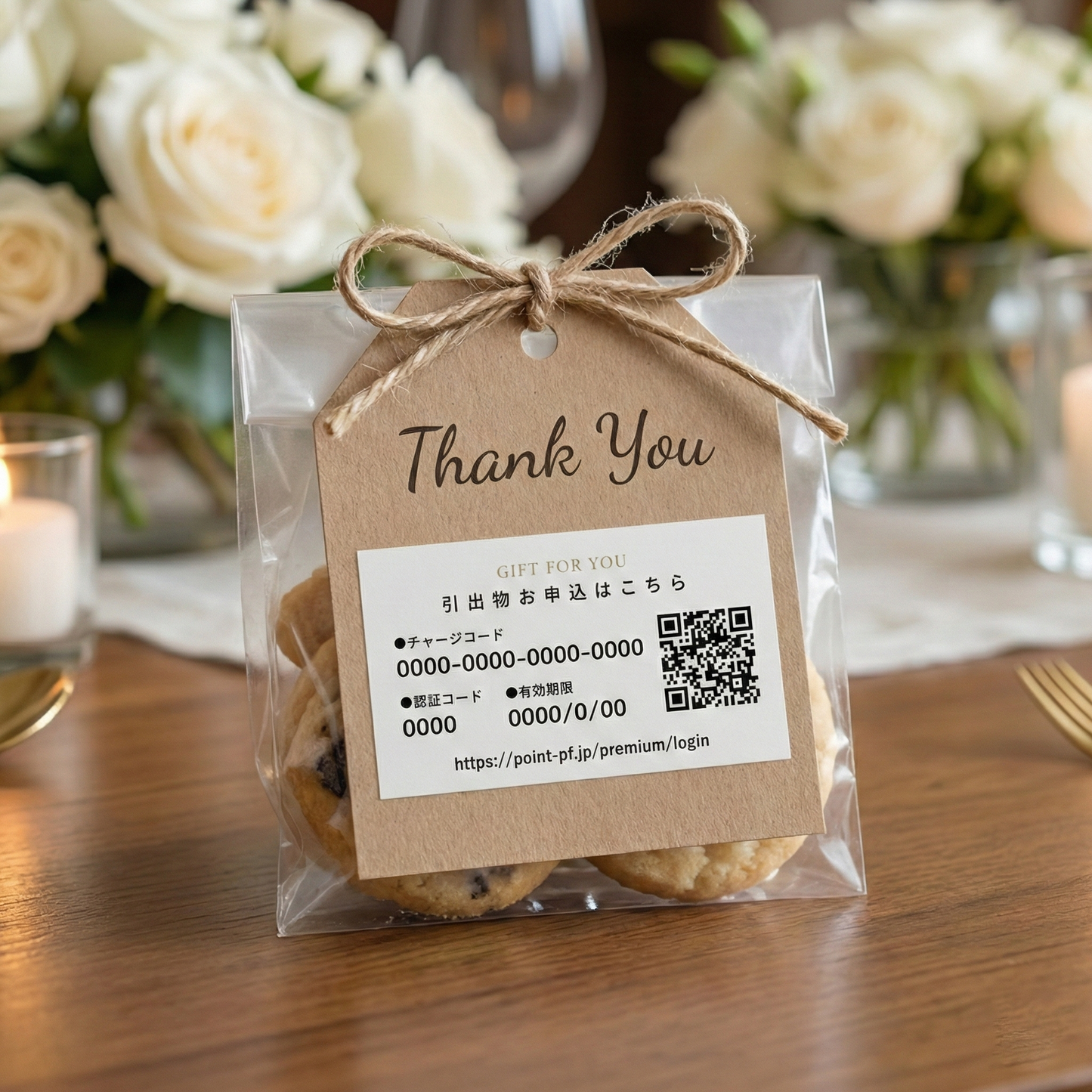 引き出物カード【QRシール型】｜Glow（グロウ）｜2品セット｜10,800円コース｜掲載2,629点【fitau限定】