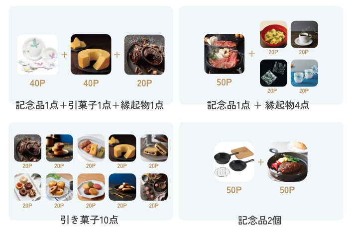 業界初！ポイント内で何点でも選べる